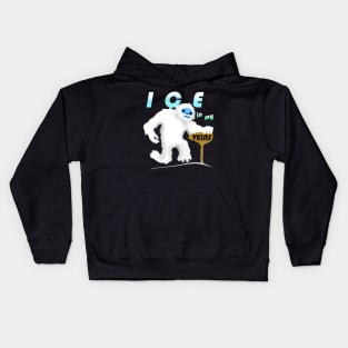 Ice in my veins, abominable snowman Kids Hoodie